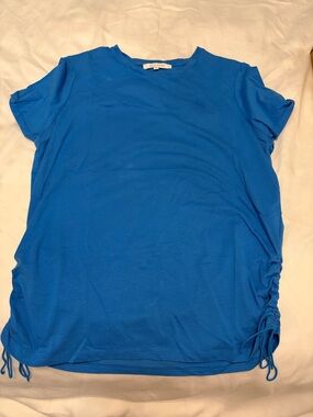 Women’s Short Sleeve Drawstring Tee in Blue